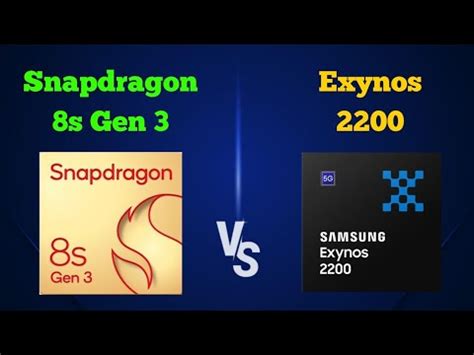 Exynos 2200 vs Snapdragon 8s Gen 3 .